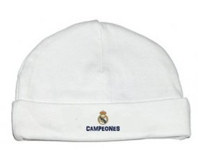 Bonnet bébé personnalisé Real Madrid : Campeones 34 Liga design-2
