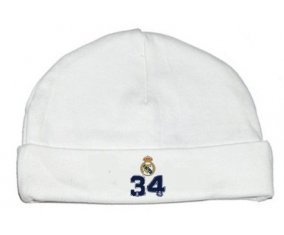Bonnet bébé personnalisé Real Madrid : Campeones 34 Liga design-3