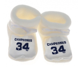 Body bebé personalizado del Real Madrid: Campeones 34 Liga design-4 en  algodón