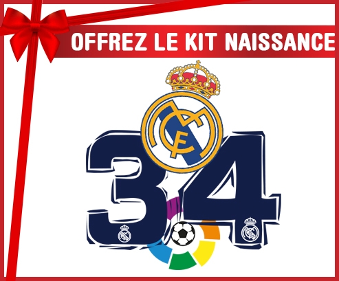 kit naissance bébé personnalisé Real Madrid : Campeones 34 Liga design-4