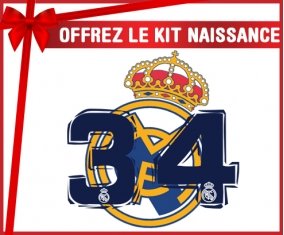 kit naissance bébé personnalisé Real Madrid : Campeones 34 Liga design-5