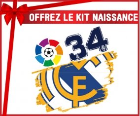 kit naissance bébé personnalisé Real Madrid : Campeones 34 Liga design-6