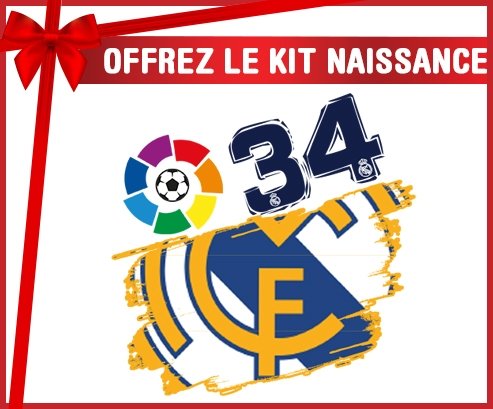 kit naissance bébé personnalisé Real Madrid : Campeones 34 Liga design-6