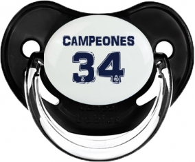 Real Madrid : Campeones 34 Liga design-1 : Noir classique Tétine embout physiologique