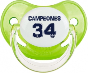 Real Madrid : Campeones 34 Liga design-1 : Vert classique Tétine embout physiologique