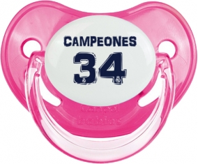 Real Madrid : Campeones 34 Liga design-1 : Rose classique Tétine embout physiologique