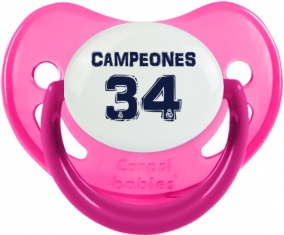 Real Madrid : Campeones 34 Liga design-1 : Rose phosphorescente Tétine embout physiologique
