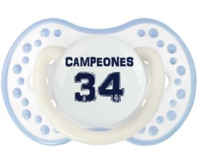 Real Madrid : Campeones 34 Liga design-1 : Blanc-cyan classique Tétine embout Lovi Dynamic