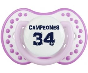 Real Madrid : Campeones 34 Liga design-1 : Blanc-mauve classique Tétine embout Lovi Dynamic