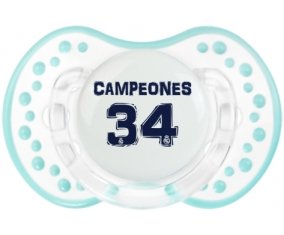 Real Madrid : Campeones 34 Liga design-1 : Retro-blanc-lagon classique Tétine embout Lovi Dynamic