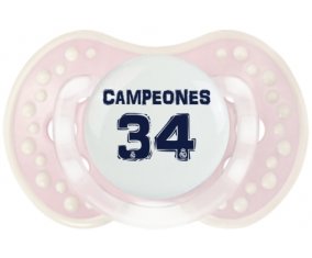 Real Madrid : Campeones 34 Liga design-1 : Retro-rose-tendre classique Tétine embout Lovi Dynamic