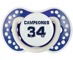 Real Madrid : Campeones 34 Liga design-1 : Bleu-marine phosphorescente Tétine embout Lovi Dynamic