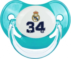 Real Madrid : Campeones 34 Liga design-3 : Bleue classique Tétine embout physiologique