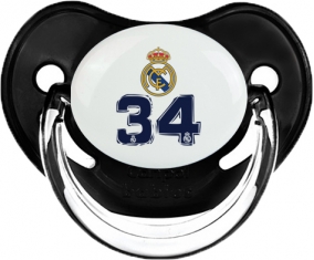 Real Madrid : Campeones 34 Liga design-3 : Noir classique Tétine embout physiologique
