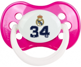 Real Madrid : Campeones 34 Liga design-3 : Rose foncé classique Tétine embout anatomique