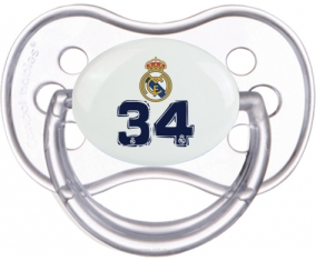 Real Madrid : Campeones 34 Liga design-3 : Transparente classique Tétine embout anatomique