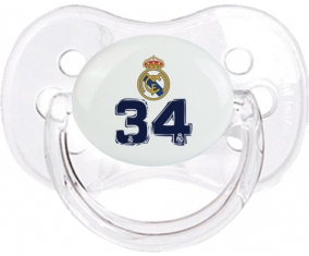 Real Madrid : Campeones 34 Liga design-3 : Transparent classique Tétine embout cerise