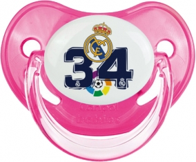 Real Madrid : Campeones 34 Liga design-4 : Rose classique Tétine embout physiologique