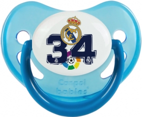 Real Madrid : Campeones 34 Liga design-4 : Bleue phosphorescente Tétine embout physiologique