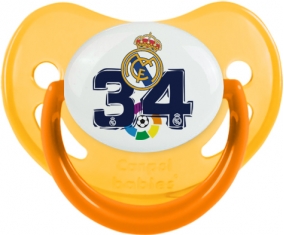 Real Madrid : Campeones 34 Liga design-4 : Jaune phosphorescente Tétine embout physiologique