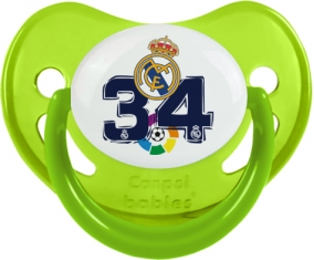 Real Madrid : Campeones 34 Liga design-4 : Vert phosphorescente Tétine embout physiologique