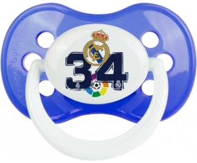 Real Madrid : Campeones 34 Liga design-4 : Bleu classique Tétine embout anatomique