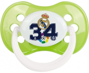 Real Madrid : Campeones 34 Liga design-4 : Vert classique Tétine embout anatomique