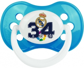Real Madrid : Campeones 34 Liga design-4 : Cyan classique Tétine embout anatomique