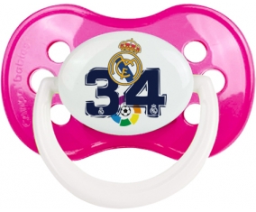 Real Madrid : Campeones 34 Liga design-4 : Rose foncé classique Tétine embout anatomique