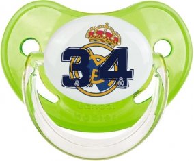 Real Madrid : Campeones 34 Liga design-5 : Vert classique Tétine embout physiologique