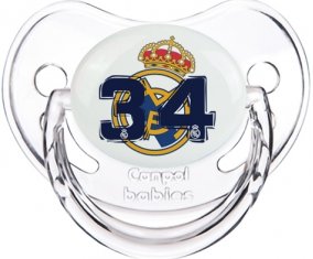 Real Madrid : Campeones 34 Liga design-5 : Transparent classique Tétine embout physiologique