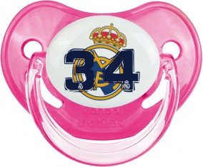 Real Madrid : Campeones 34 Liga design-5 : Rose classique Tétine embout physiologique