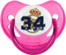 Real Madrid : Campeones 34 Liga design-5 : Rose phosphorescente Tétine embout physiologique