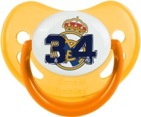 Real Madrid : Campeones 34 Liga design-5 : Jaune phosphorescente Tétine embout physiologique