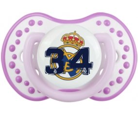 Real Madrid : Campeones 34 Liga design-5 : Blanc-mauve classique Tétine embout Lovi Dynamic