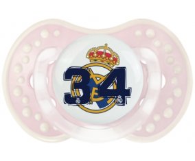 Real Madrid : Campeones 34 Liga design-5 : Retro-rose-tendre classique Tétine embout Lovi Dynamic