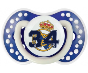 Real Madrid : Campeones 34 Liga design-5 : Bleu-marine phosphorescente Tétine embout Lovi Dynamic