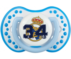 Real Madrid : Campeones 34 Liga design-5 : Blanc-bleu phosphorescente Tétine embout Lovi Dynamic
