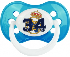 Real Madrid : Campeones 34 Liga design-5 : Cyan classique Tétine embout anatomique