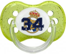 Real Madrid : Campeones 34 Liga design-5 : Vert à paillette Tétine embout cerise