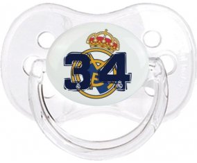 Real Madrid : Campeones 34 Liga design-5 : Transparent classique Tétine embout cerise