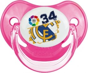Real Madrid : Campeones 34 Liga design-6 : Rose classique Tétine embout physiologique