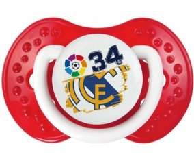 Real Madrid : Campeones 34 Liga design-6 : Blanc-rouge classique Tétine embout Lovi Dynamic