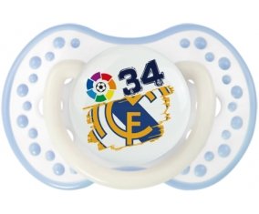 Real Madrid : Campeones 34 Liga design-6 : Blanc-cyan classique Tétine embout Lovi Dynamic