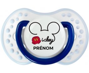 Disney Mickey short avec prénom : Marine-blanc-bleu classique Tétine embout Lovi Dynamic
