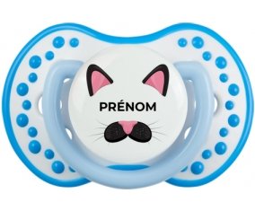 Chatte rose avec prénom : Blanc-bleu phosphorescente Tétine embout Lovi Dynamic