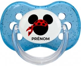 Disney Mickey foulard pirate rouge pois noirs avec prénom : Sucette Cerise personnalisée