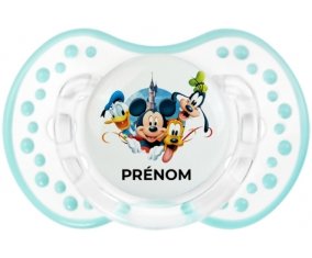 Disney Mickey donald pluto et bingo design 1 avec prénom : Retro-blanc-lagon classique Tétine embout Lovi Dynamic