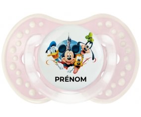 Disney Mickey donald pluto et bingo design 1 avec prénom : Retro-rose-tendre classique Tétine embout Lovi Dynamic