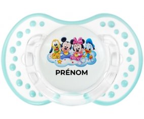 Disney Mickey donald pluto et bingo design 3 avec prénom : Retro-blanc-lagon classique Tétine embout Lovi Dynamic